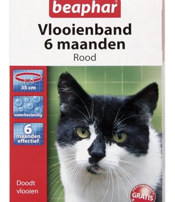 Beaphar vlooienband kat rood