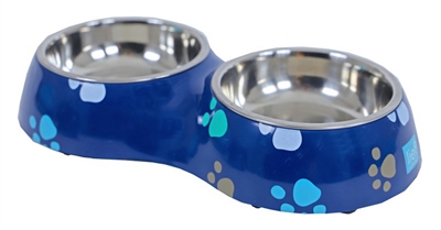 Lief! voerbak dubbel boys blauw