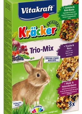 Vitakraft dwergkonijn krackers noot/bosvruchten/groenten