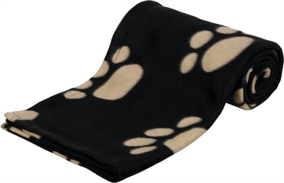 Trixie barney fleece hondendeken zwart/beige