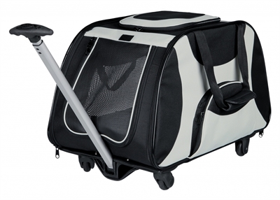 Trixie reismand trolley zwart / lichtgrijs