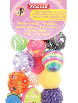 Zolux kattenspeelgoed fancy gekleurde ballen assorti