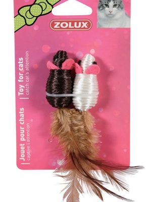 Zolux muis duo zwart / wit