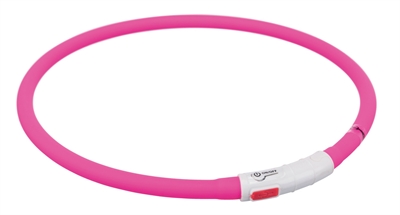 Trixie halsband usb flash light lichtgevend oplaadbaar roze