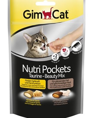 Gimcat nutri pockets taurine-beautymix kaas / taurine