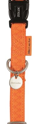 Macleather halsband oranje
