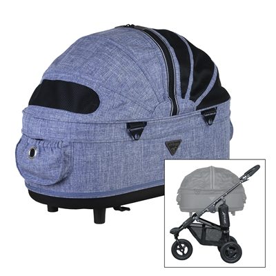 Airbuggy hondenbuggy dome2 m met rem gemeleerd denim