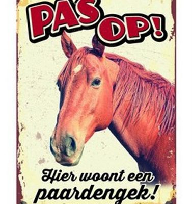 Plenty gifts waakbord blik paard