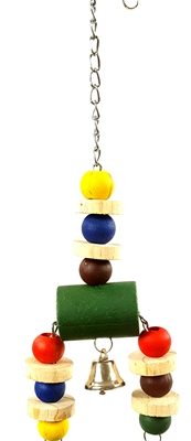 Happy pet vogelspeelgoed jingler hout