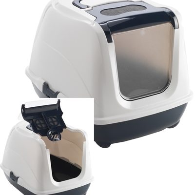 Moderna kattenbak flip cat jumbo donkerblauw