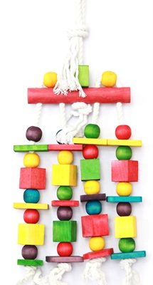 Happy pet speelgoed block n beads papegaai