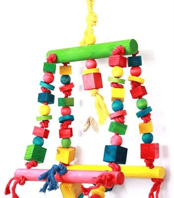 Happy pet speelgoed double swing papegaai