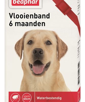 Beaphar vlooienband hond rood 6 mnd
