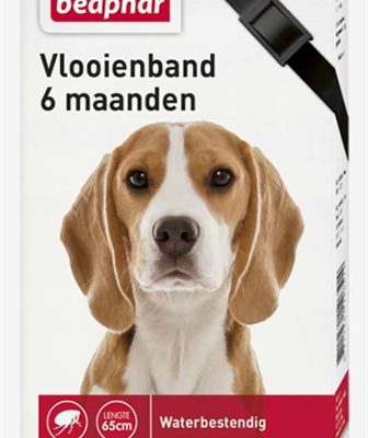 Beaphar vlooienband hond zwart 6 mnd