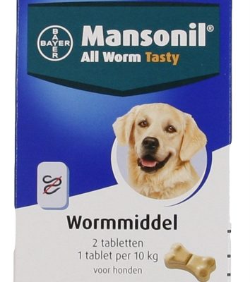 Mansonil hond all worm tasty tabletten
