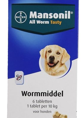 Mansonil hond all worm tabletten