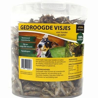 Gedroogde visjes voor hond en kat