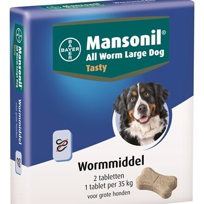 Mansonil grote hond all worm tasty tabletten