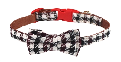 Croci halsband hond bordeaux braid