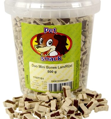Petsnack botjes mini duo lam/rijst