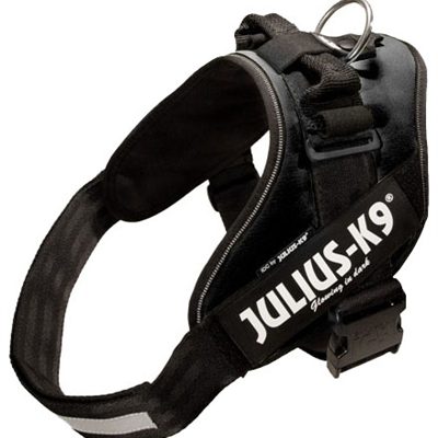 Julius k9 idc power-harnas/tuig voor labels zwart