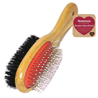 Houten borstel dubbel